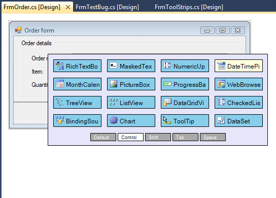 QAT - Controls in a grid